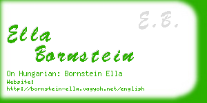 ella bornstein business card